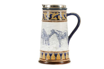 Lot 194 - * A LARGE SILVER-MOUNTED DOULTON LAMBETH...