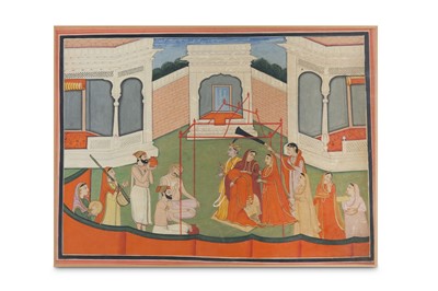 Lot 382 - A CEREMONY IN THE GARDEN Kangra, Pahari Hills,...