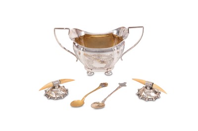 Lot 178 - A mixed group of antique sterling silver,...