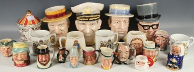 Lot 442 - A mixed collection of character jugs by...