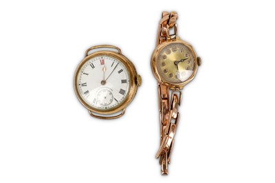 Lot 647 - -BUREN. A 9K LADIES WRISTWATCH. 1920's, gilt...