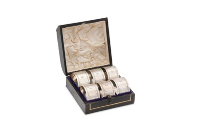 Lot 228 - A cased set of six Victorian antique sterling...