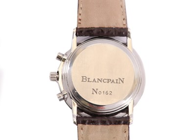 Lot 378 - BLANCPAIN. A GENTS TWO-TONE STAINLESS STEEL...