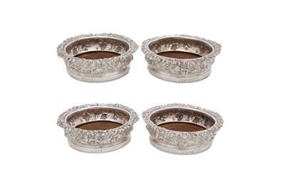 Lot 292 - A set of four George IV antique sterling...