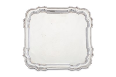 Lot 270 - A George V sterling silver salver, London 1922...