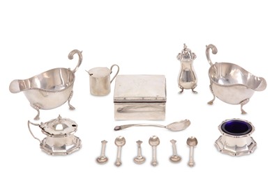 Lot 185 - A mixed group of antique sterling silver,...