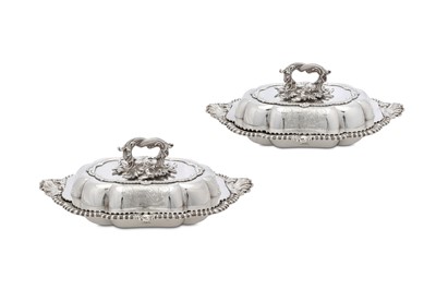 Lot 378 - A pair of early Victorian antique sterling...