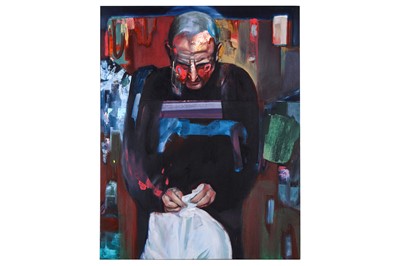 Lot 651 - China Mike (British b.1976)  'Bag Man'  Oil on...