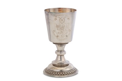 Lot 318 - An Elizabeth II sterling silver goblet,...