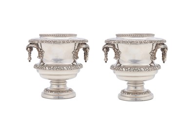 Lot 201 - A pair of George IV Old Sheffield silver plate...