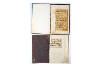 Lot 138 - TWO QUR'ANIC JUZ' Possibly Iran, late 19th...
