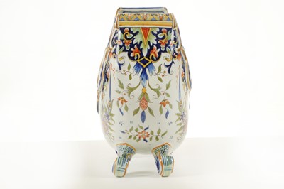 Lot 190 - A DESVRES FAIENCE CENTREPIECE, early 20th...