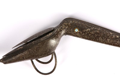 Lot 263 - * A PAIR OF SILVER-INLAID BIRD-SHAPED SCISSORS...