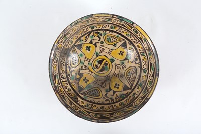 Lot 14 - * A NISHAPUR POTTERY BOWL  PROPERTY FROM AN...
