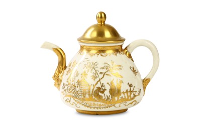 Lot 1 - A MEISSEN HAUSMALER TEAPOT AND A COVER, the...