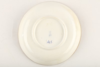 Lot 38 - A RARE MEISSEN HAUSMALER SAUCER, the porcelain...