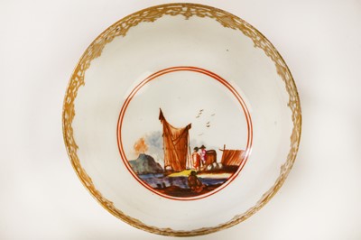 Lot 25 - A MEISSEN TEABOWL AND SAUCER, circa 1735, the...