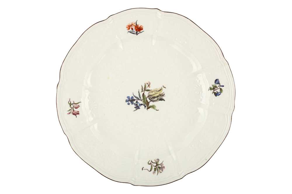 Lot 89 - A MEISSEN PLATE, circa 1750, modelled by J.F....