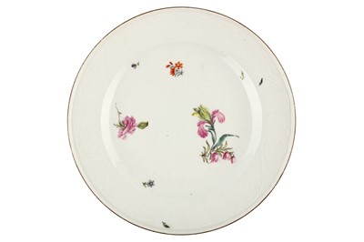 Lot 87 - A MEISSEN PLATE, circa 1735-40, painted with...