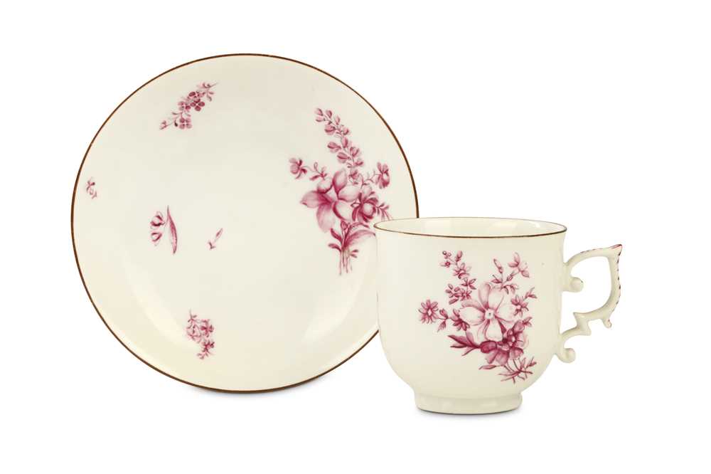 Lot 97 - A MEISSEN COFFEE CUP AND SAUCER, circa 1760,...