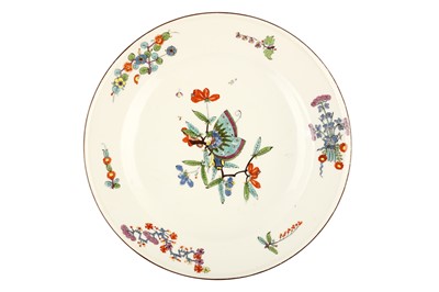 Lot 58 - A MEISSEN PLATE, circa 1735, painted in...