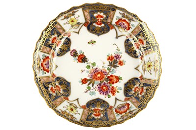 Lot 45 - A MEISSEN PLATE, circa 1740, painted in Imari...