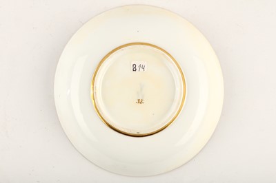 Lot 116 - A MEISSEN SAUCER, circa 1740, painted with a...