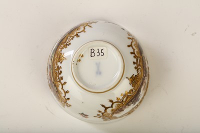 Lot 29 - A MEISSEN TEABOWL, circa 1745, painted with...