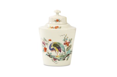 Lot 73 - A MEISSEN TEA CANISTER AND COVER, 19th Century,...