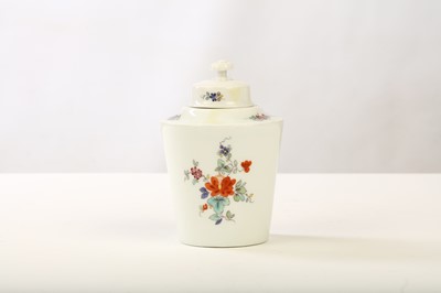 Lot 73 - A MEISSEN TEA CANISTER AND COVER, 19th Century,...