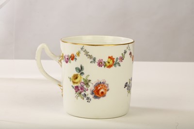 Lot 94 - A MEISSEN COFFEE CAN AND SAUCER, circa 1760,...