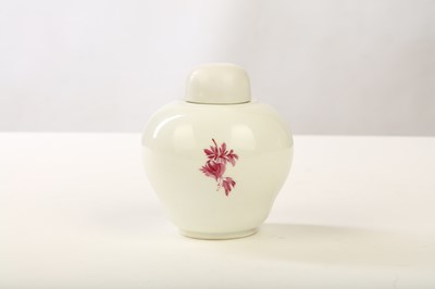 Lot 144 - A MARCOLINI MEISSEN TEA CANISTER AND A COVER,...