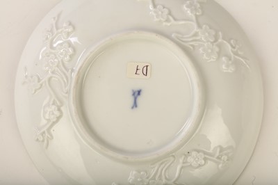 Lot 49 - A MEISSEN WHITE TEACUP AND SAUCER, circa 1745,...