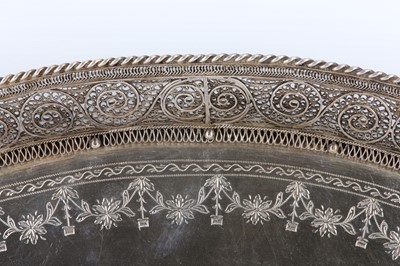 Lot 68 - AN OTTOMAN SILVER TRAY WITH VIEW OF HAGIA...