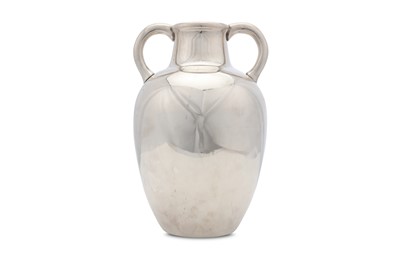 Lot 139 - An Italian sterling silver vase, Como circa...