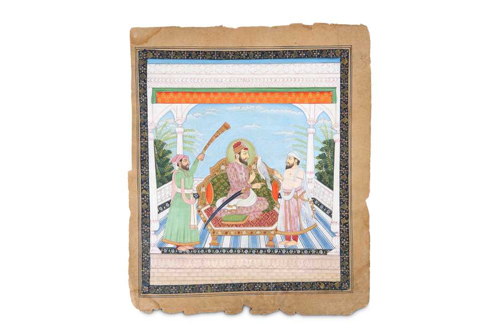 Lot 223 - A NOBLEMAN SITTING ON A TERRACE Provincial...