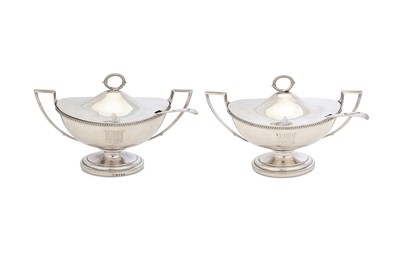 Lot 288 - A pair of George III antique sterling silver...