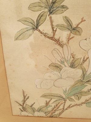 Lot 496 - WANG XIQI (1938 –). Bird and Flowers.
