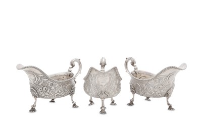 Lot 374 - A set of three George IV antique sterling...