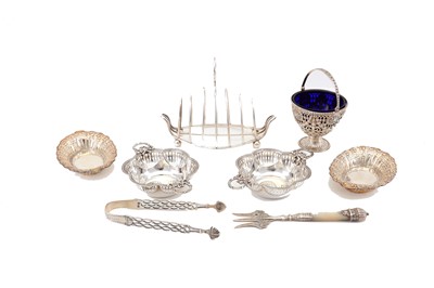 Lot 178 - A mixed group of antique sterling silver,...
