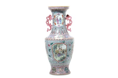 Lot 93 - A LARGE CHINESE FAMILLE ROSE 'EIGHTEEN LUOHAN'...