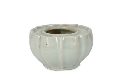 Lot 773 - A CHINESE CELADON-GLAZED ‘LOTUS’ WASHER.  Qing...