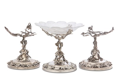 Lot 207a - A matched set of three Victorian silver-plated...