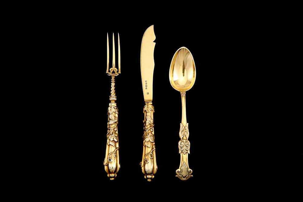 Lot 75 - A Victorian antique sterling silver gilt