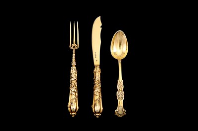 Lot 75 - A Victorian antique sterling silver gilt...