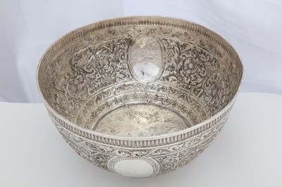 Lot 332 - A large 19th century Indian silver...