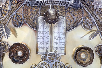 Lot 348 - Judaica – A fine Victorian antique parcel-gilt...