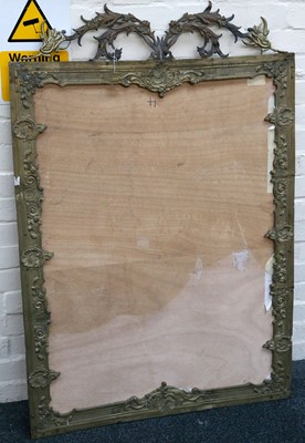 Lot 474 - A large cast brass decorative Rococo style...