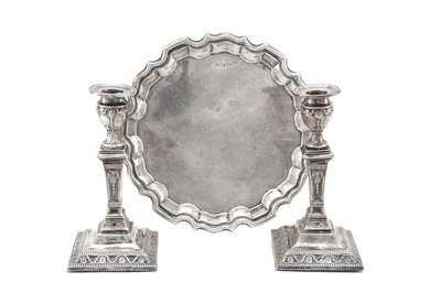 Lot 163 - A pair of Edwardian antique sterling silver...