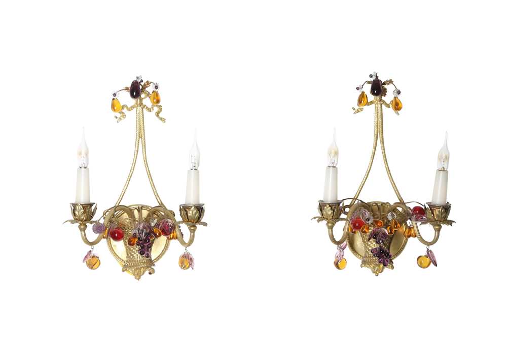 Lot 137 - A PAIR OF REGENCY STYLE GILT BRASS AND...